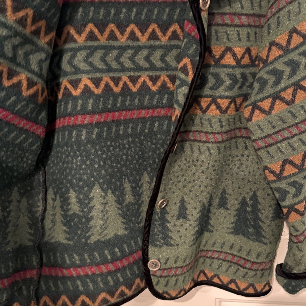 Coldwater Creek Vintage Aztec Cabin Blanket Jacket - Size Large - Picture 11 of 11